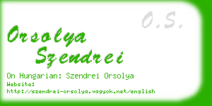 orsolya szendrei business card
